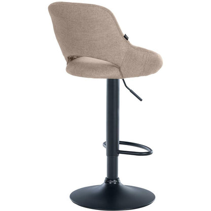  CLP Barkruk Milet Zwart Frame - Stof - Taupe