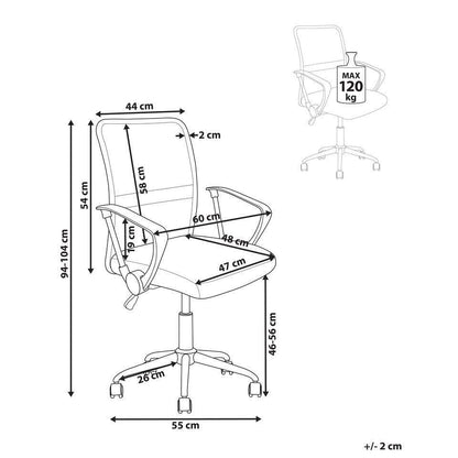  BEST - Bureaustoel - Wit - Mesh