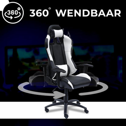  Ocazi New York Gaming Stoel - Bureaustoel - Zwart/Wit