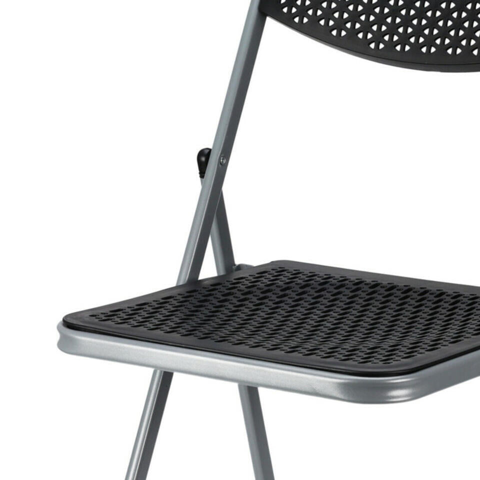  Home & Styling Klapstoel Voor Buiten/binnen - Zwart - 48 X 82 Cm