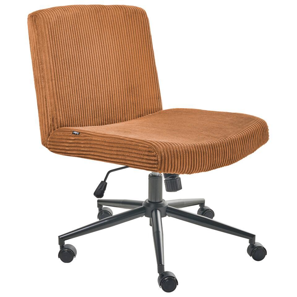  GEDDES - Bureaustoel - Goudbruin - Corduroy