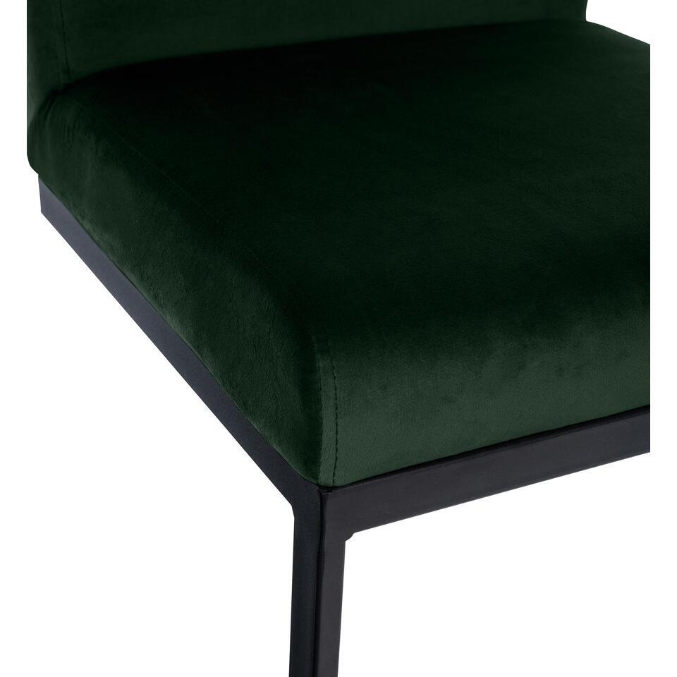  CLP Barkruk Hopewell Zwart Frame - Fluweel - Groen