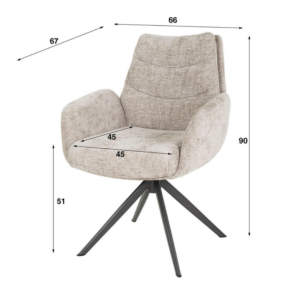  Fraaai - Zac Armstoel Lounge - Rich Zand