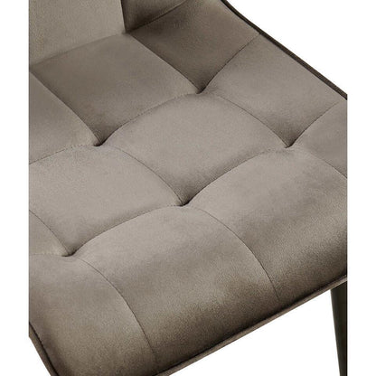  CLP Set Van 2 Eetkamerstoel Gifford Mat Zwart Frame - Fluweel - Antraciet