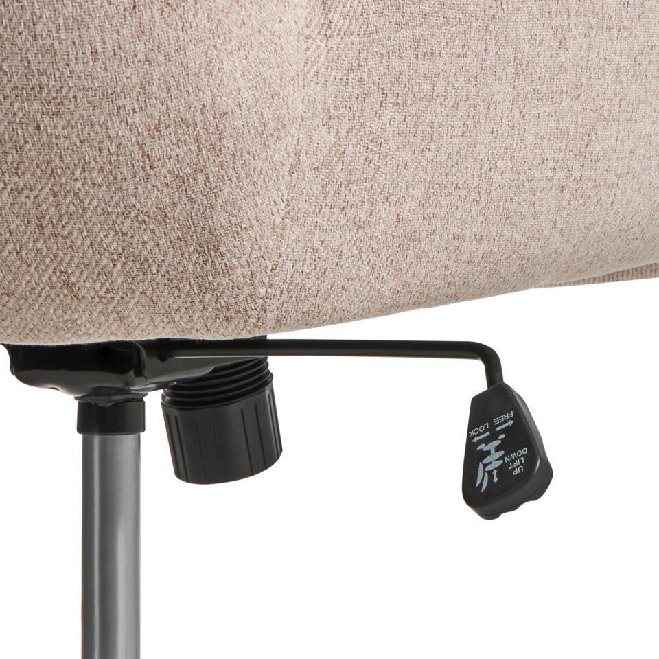  BELMAR - Bureaustoel - Taupe - Polyester