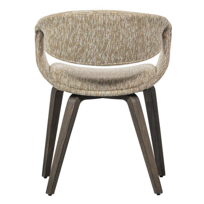  WOOOD Yossi Eetkamerstoelen Met Houten Bruinen Poot - Zand - Set Van 2