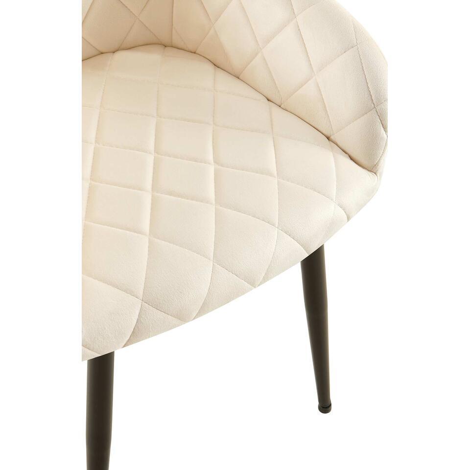  CLP Eetkamerstoel Monett Fluweel - Creme