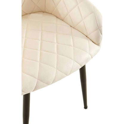  CLP Eetkamerstoel Monett Fluweel - Creme