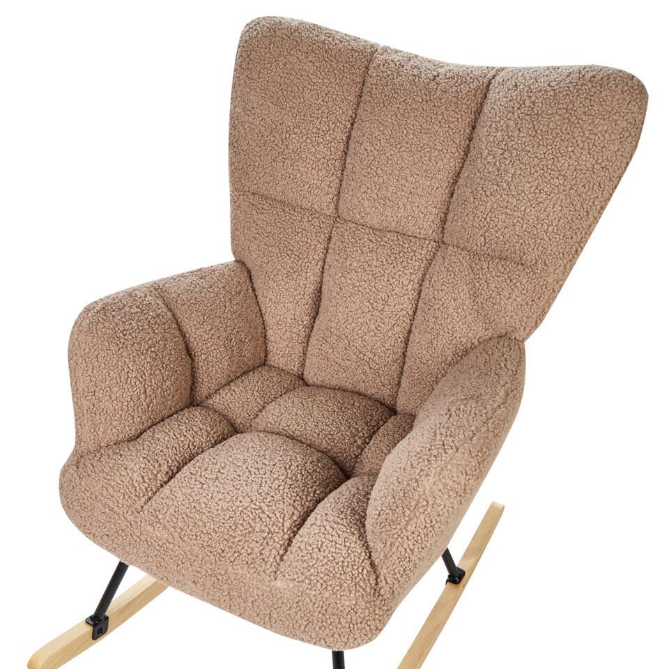  OULU - Schommelstoel - Zandbeige - Bouclé