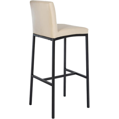  CLP Set Van 2 Barkruk Freeport Zwart Frame - Kunstleer - Creme