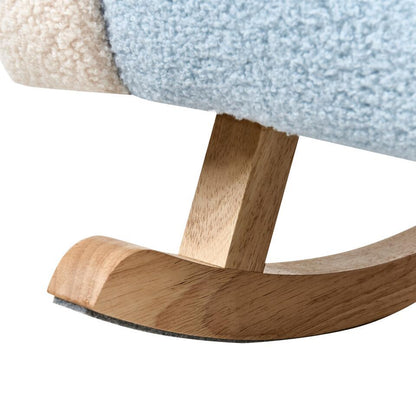  SKARE - Schommelstoel Voor Kinderen - Lichtblauw - Bouclé