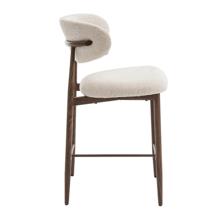  Furnihaus - Barkrukken Set Van 2 - Celia - Beige Walnoot