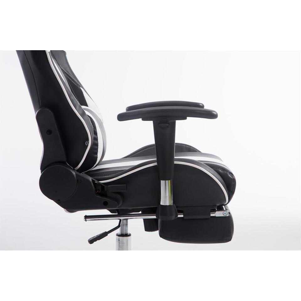  CLP Bureaustoel Limit Zwart Frame - Kunstleer - Zwart/wit