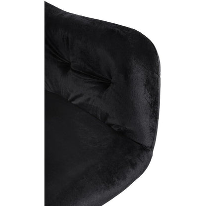  CLP Eetkamerstoel Stanley Zwart Frame - Fluweel - Zwart