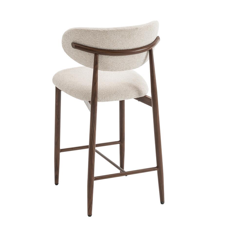  Furnihaus - Barkrukken Set Van 2 - Celia - Beige Walnoot