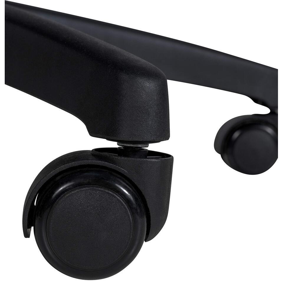  CLP Bureaustoel Garston Zwart Frame - Microfiber - Zwart