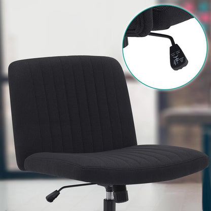  CLP Bureaustoel Kingman Zwart Frame - Stof - Zwart