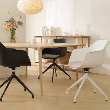  Nolon Nola-Liz Eetkamerstoel Zwart - Beige - Draaibaar - Zwart