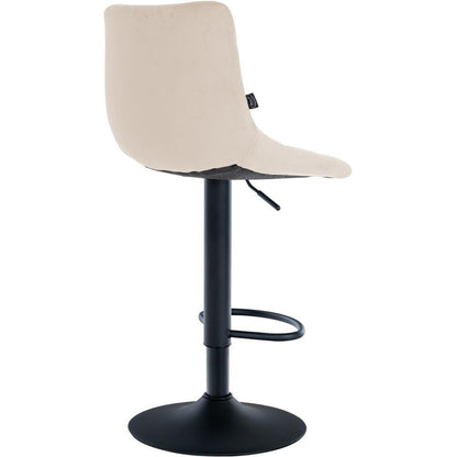  CLP Set Van 2 Barkruk Jerry Zwart Frame - Fluweel - Creme