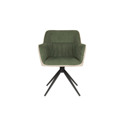  Housecraft Daley Eetkamerstoel Beige/Groen - Set Van 2
