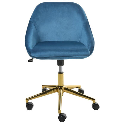 BARDSDALE - Bureaustoel - Marineblauw - Fluweel
