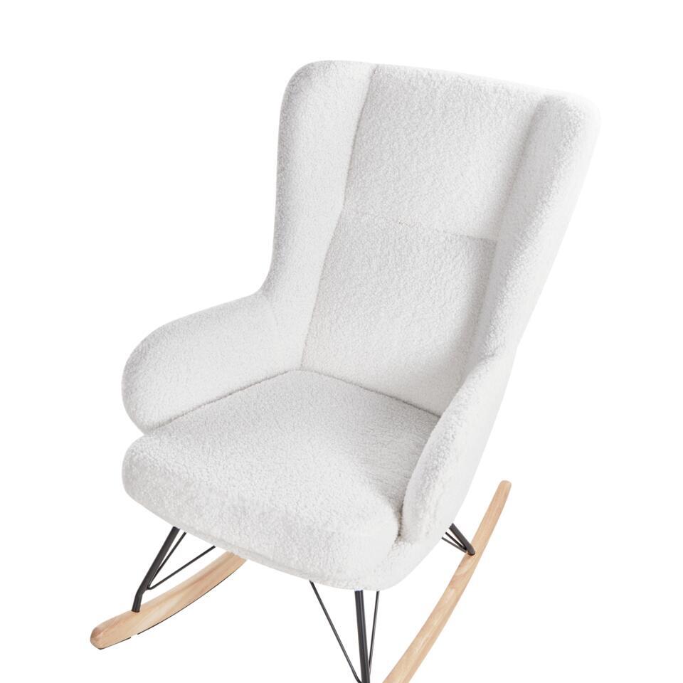  LUOMA - Schommelstoel - Off-white - Bouclé
