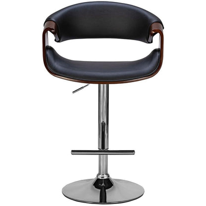  CLP Barkruk Foley Chroom Frame - Kunstleer - Walnoot/zwart