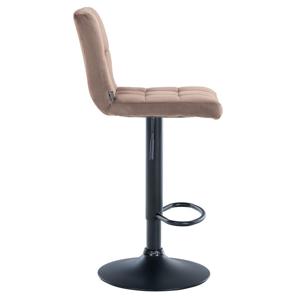  CLP Set Van 2 Barkruk Peru Zwart Frame - Fluweel - Bruin