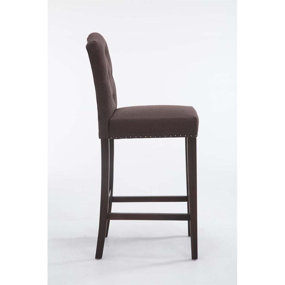  CLP Barkruk Louise Antiek Frame - Stof - Bruin