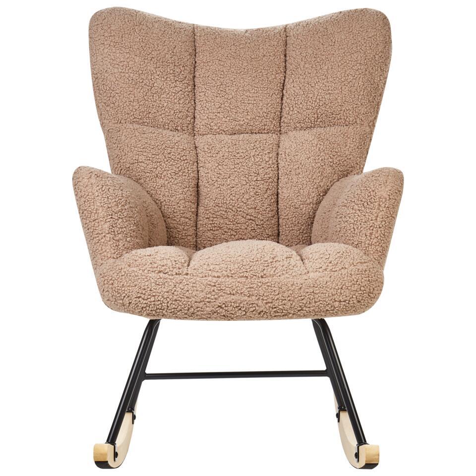  OULU - Schommelstoel - Zandbeige - Bouclé