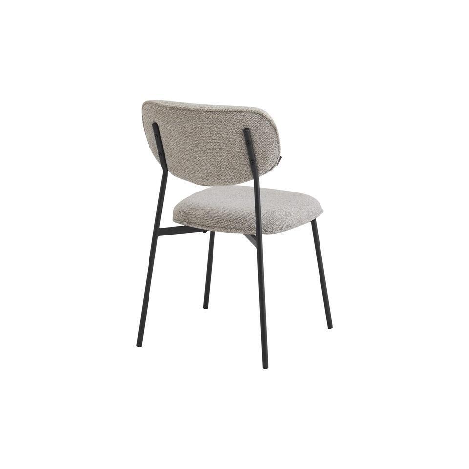  Eetkamerstoelen Set Van 4 - Amalia - Taupe - Stof