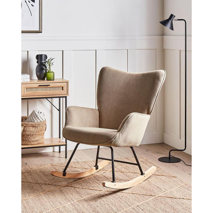  ARSET - Schommelstoel - Taupe - Bouclé