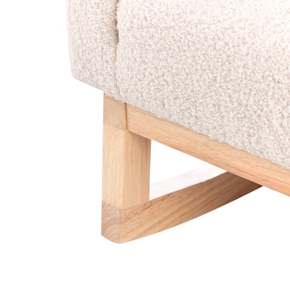  NORBY - Schommelstoel Voor Kinderen - Lichtbeige - Bouclé