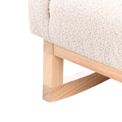  NORBY - Schommelstoel Voor Kinderen - Lichtbeige - Bouclé
