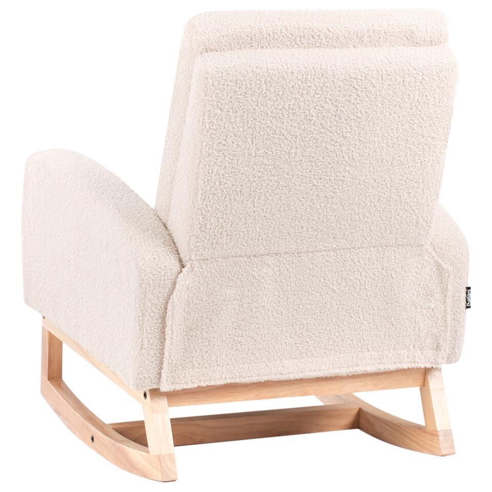  NORBY - Schommelstoel Voor Kinderen - Lichtbeige - Bouclé