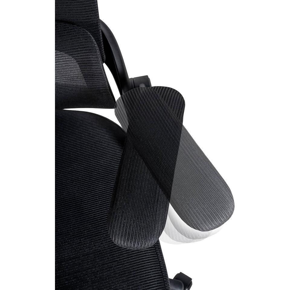  CLP Bureaustoel Garston Zwart Frame - Microfiber - Zwart