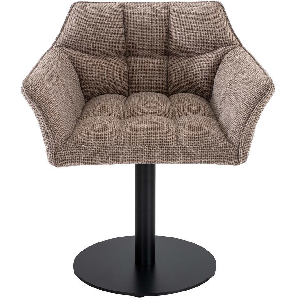  CLP Lounger Damaso Zwart Frame - Stof - Terrabruin