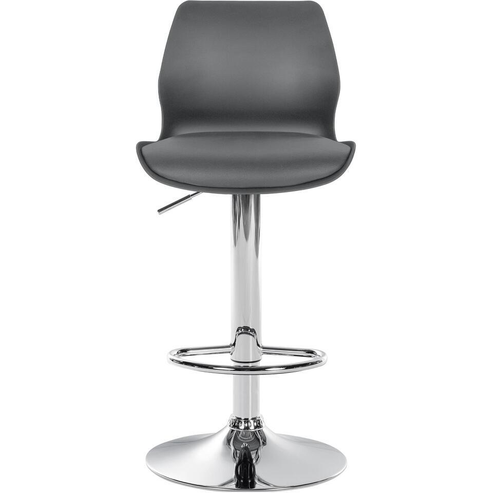  CLP Set Van 2 Barkruk Gilbert Chroom Frame - Kunststof - Grijs