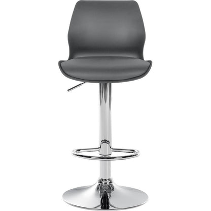  CLP Set Van 2 Barkruk Gilbert Chroom Frame - Kunststof - Grijs