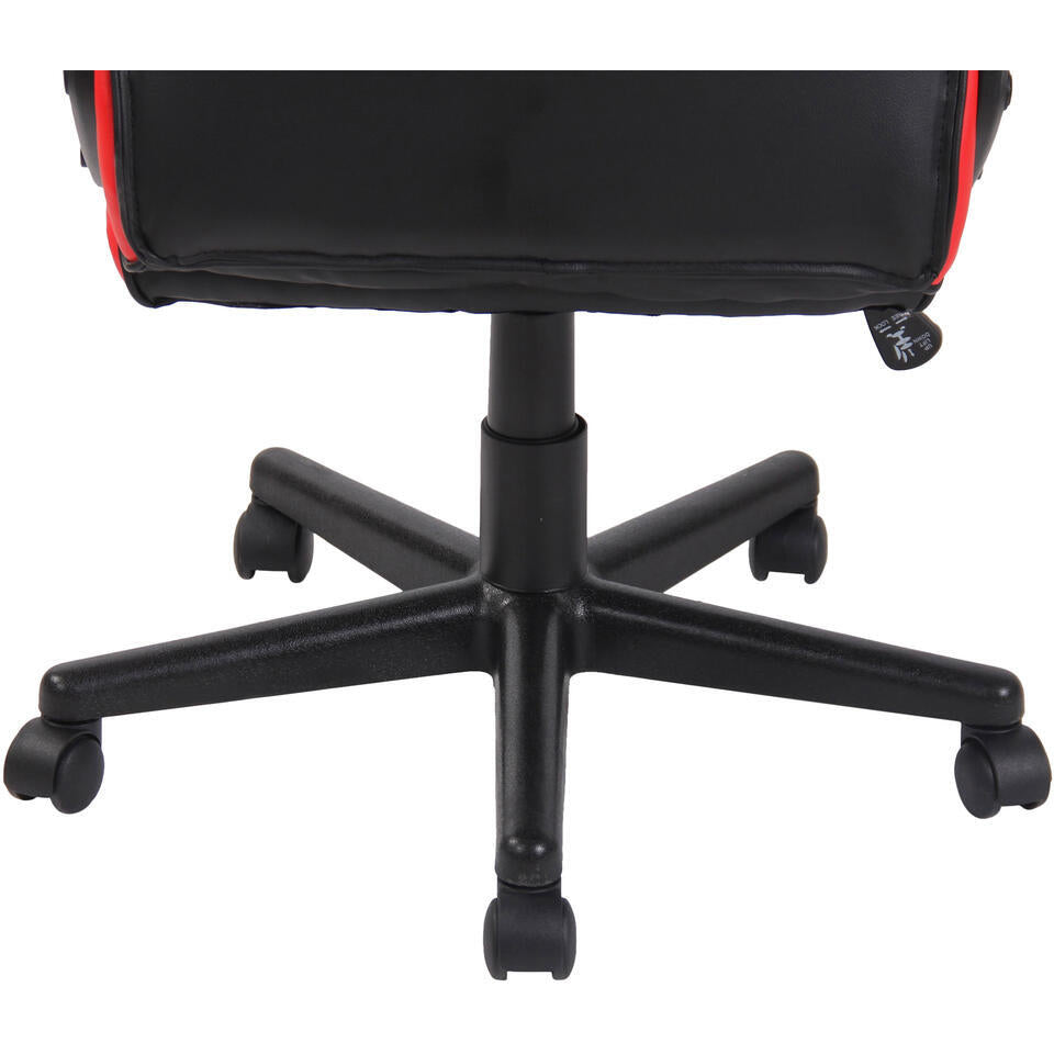  CLP Bureaustoel Glendale Zwart Frame - Stof - Zwart/rood