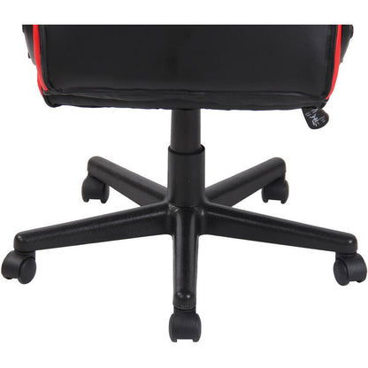  CLP Bureaustoel Glendale Zwart Frame - Stof - Zwart/rood