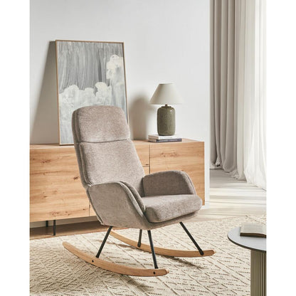  KVELIA - Schommelstoel - Taupe - Polyester