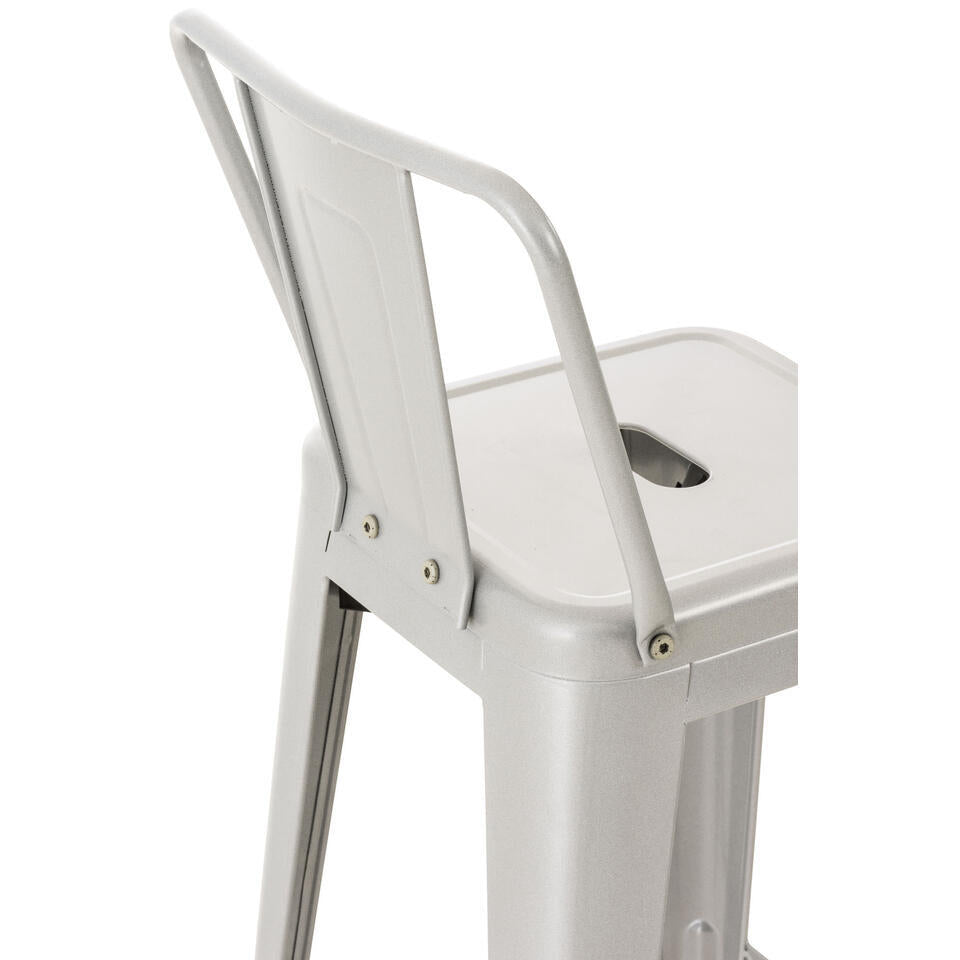  CLP Barkruk Mason Natura Frame - Metaal - Zilver