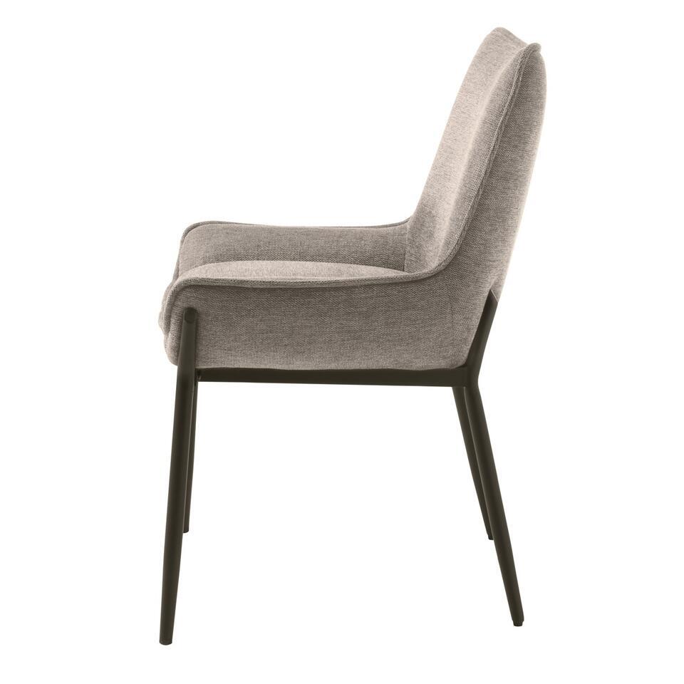  Eetkamerstoel Zandkleur Stof - 59x58x84cm - Calgary - Set Van 2