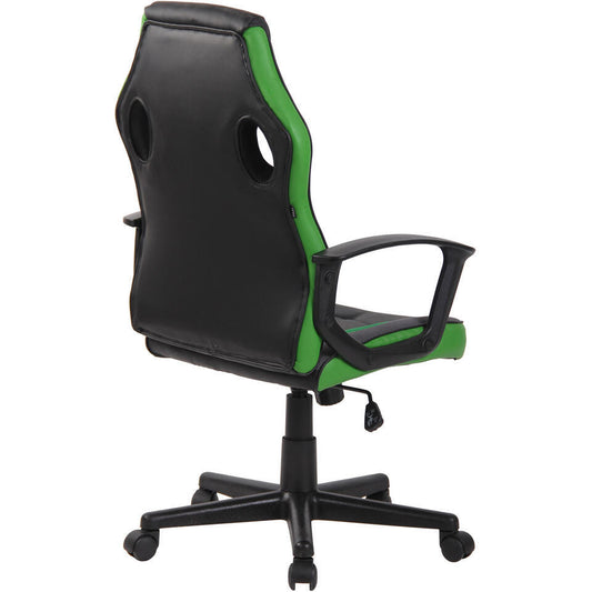  CLP Bureaustoel Glendale Zwart Frame - Stof - Zwart/groen