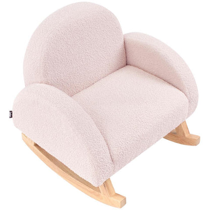  HUG - Schommelstoel Voor Kinderen - Pastelroze - Bouclé