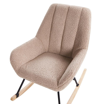 KINNO - Schommelstoel - Beige - Bouclé