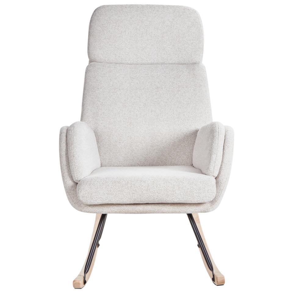  KVELIA - Schommelstoel - Wit - Polyester