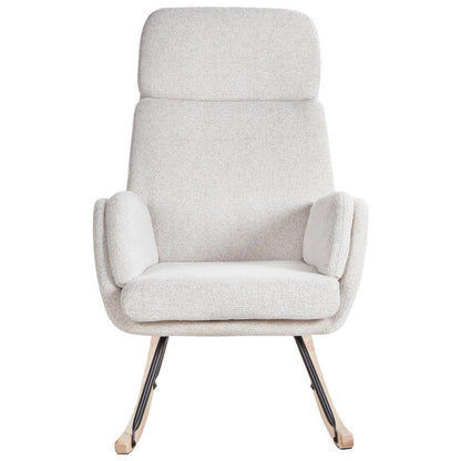  KVELIA - Schommelstoel - Wit - Polyester