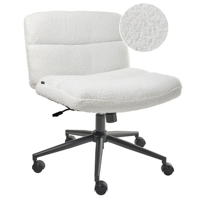  CATLIN - Bureaustoel - Wit - Bouclé